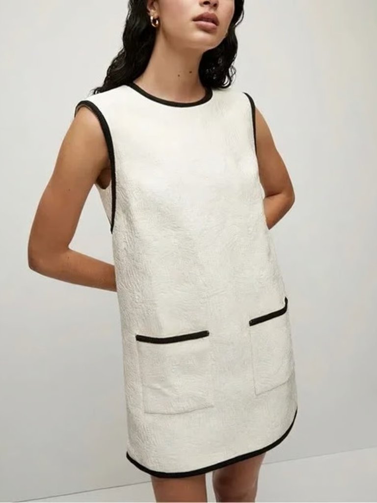Nwt Veronica Beard Ravena Ecru Jacquard Mini Dress Size 8